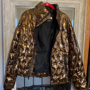 The NORTH FACE metallic goose down jacket